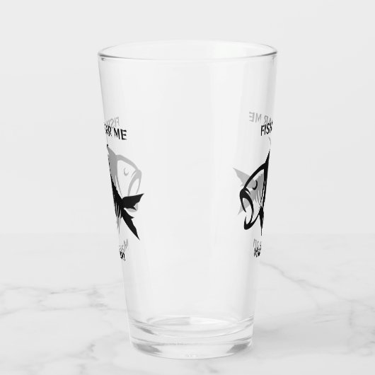 Aangepaste naam & tekst Vis Glas (Links)