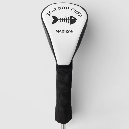 Aangepaste naam & tekst Vis Golfheadcover (Voorkant)