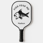 Aangepaste naam & tekst Vis Pickleball Paddle (Achterkant)