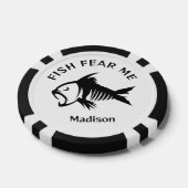 Aangepaste naam & tekst Vis Poker Chips (Enkel)