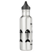 Aangepaste naam & tekst Vis Waterfles (Links)