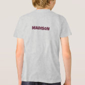 Aangepaste naam & tekst Vliegende varkens Tri-Blend Shirt (Achterkant)