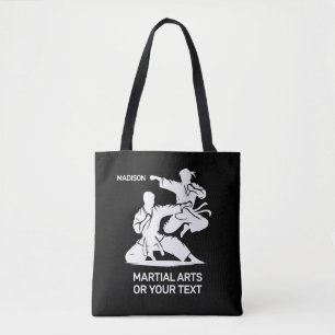 Aangepaste naam & tekst voor martial arts tote bag