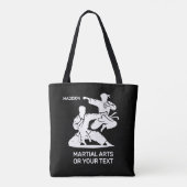 Aangepaste naam & tekst voor martial arts tote bag (Achterkant)