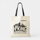 Aangepaste naam & tekst wandelen tote bag (Achterkant)
