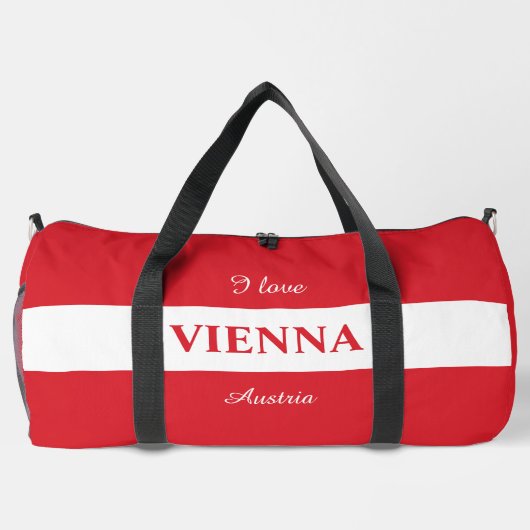 Aangepaste naam & tekst Wien - Wenen Plunjezak (Achterkant)