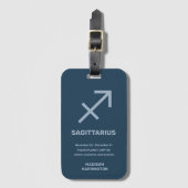 Aangepaste naam / tekst Zodiac Sign Boogschutter Bagagelabel (Voorkant (verticaal))