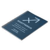 Aangepaste naam / tekst Zodiac Sign Boogschutter Notitieboek (Linkerzijde)