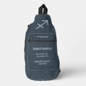Aangepaste naam / tekst Zodiac Sign Boogschutter Sling Bag (Voorkant)