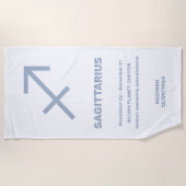 Aangepaste naam / tekst Zodiac Sign Boogschutter Strandlaken (Voorkant)