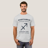 Aangepaste naam / tekst Zodiac Sign Boogschutter T-shirt (Voorkant volledig)