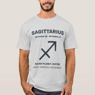 Aangepaste naam / tekst Zodiac Sign Boogschutter T-shirt
