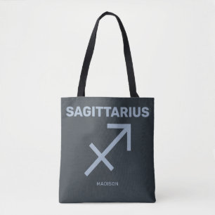Aangepaste naam / tekst Zodiac Sign Boogschutter Tote Bag