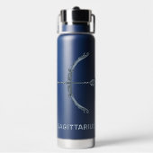 Aangepaste naam / tekst Zodiac Sign Boogschutter Waterfles (Achterkant)