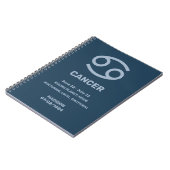 Aangepaste naam / tekst Zodiac Sign Cancer Notitieboek (Linkerzijde)