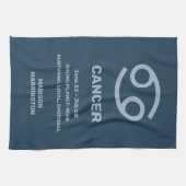 Aangepaste naam / tekst Zodiac Sign Cancer Theedoek (Horizontaal)
