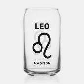 Aangepaste naam / tekst Zodiac Sign Leo Blikvorm Glas (Achterkant)