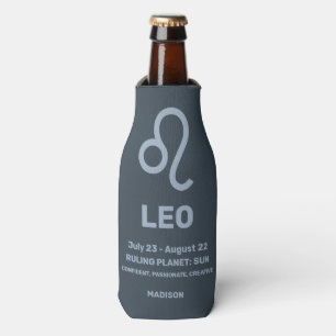 Aangepaste naam / tekst Zodiac Sign Leo Flesjeskoeler