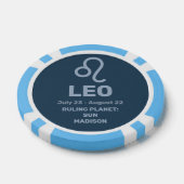 Aangepaste naam / tekst Zodiac Sign Leo Poker Chips (Enkel)