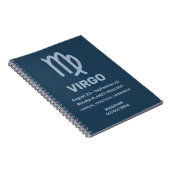 Aangepaste Naam / Tekst Zodiac Sign Maagd Notitieboek (Rechterzijde)