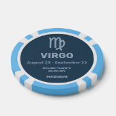 Aangepaste Naam / Tekst Zodiac Sign Maagd Poker Chips (Enkel)