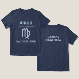 Aangepaste Naam / Tekst Zodiac Sign Maagd Tri-Blend Shirt