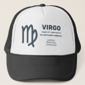 Aangepaste Naam / Tekst Zodiac Sign Maagd Trucker Pet (Voorkant)