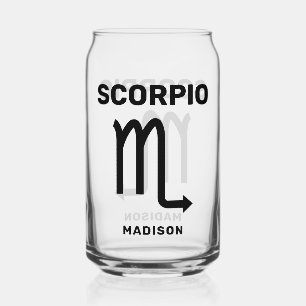 Aangepaste naam / tekst Zodiac Sign Schorpioen Blikvorm Glas