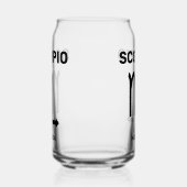 Aangepaste naam / tekst Zodiac Sign Schorpioen Blikvorm Glas (Links)