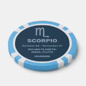 Aangepaste naam / tekst Zodiac Sign Schorpioen Poker Chips (Enkel)