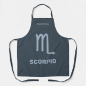 Aangepaste naam / tekst Zodiac Sign Schorpioen Schort (Voorkant)