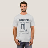 Aangepaste naam / tekst Zodiac Sign Schorpioen T-shirt (Voorkant volledig)