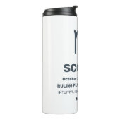 Aangepaste naam / tekst Zodiac Sign Schorpioen Thermosbeker (Gedraaid links)