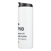 Aangepaste naam / tekst Zodiac Sign Schorpioen Thermosbeker (Geroteerd rechts)