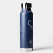 Aangepaste naam / tekst Zodiac Sign Schorpioen Waterfles (Links)