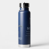 Aangepaste naam / tekst Zodiac Sign Schorpioen Waterfles (Rechts)