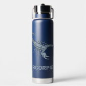 Aangepaste naam / tekst Zodiac Sign Schorpioen Waterfles (Achterkant)