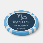 Aangepaste naam / tekst Zodiac Sign Steenbok Poker Chips (Enkel)
