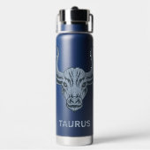 Aangepaste naam / tekst Zodiac Sign Stier Waterfles (Achterkant)