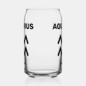 Aangepaste Naam / Tekst Zodiac Sign Waterman Blikvorm Glas (Rechts)