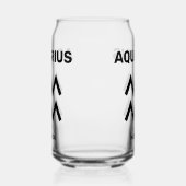 Aangepaste Naam / Tekst Zodiac Sign Waterman Blikvorm Glas (Links)