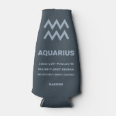 Aangepaste Naam / Tekst Zodiac Sign Waterman Flesjeskoeler (Voorkant)