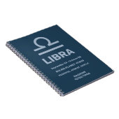 Aangepaste naam / tekst Zodiac Sign Weegschaal Notitieboek (Rechterzijde)