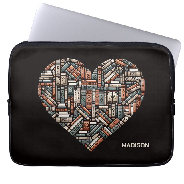 Aangepaste naam / Tekstboek Liefhebbers Laptop Sleeve (Voorkant)