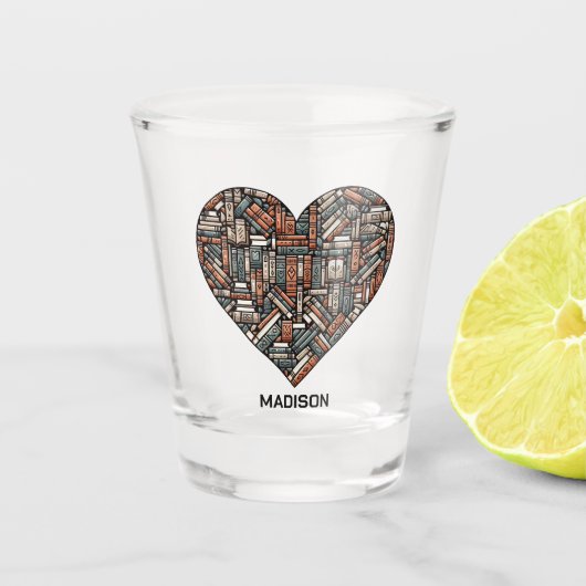 Aangepaste naam / Tekstboek Liefhebbers Shot Glas (Voorkant)