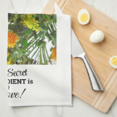 Aangepaste naam, Tekstcitaat Zonnebloem Afdrukken Theedoek (Quarter Fold)