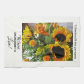 Aangepaste naam, Tekstcitaat Zonnebloem Afdrukken Theedoek (Horizontaal)