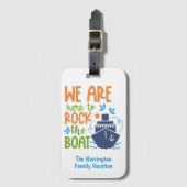 Aangepaste naam/tekstcruise bagagelabel (Voorkant (verticaal))