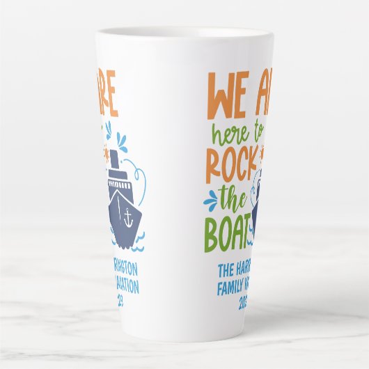 Aangepaste naam/tekstcruise latte mok (Voorkant)