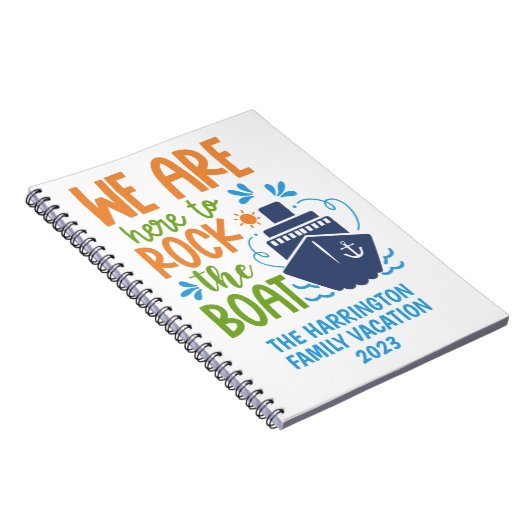 Aangepaste naam/tekstcruise notitieboek (Rechterzijde)